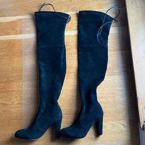 Kaitlyn Pan OTK suede black boots NWOT never worn